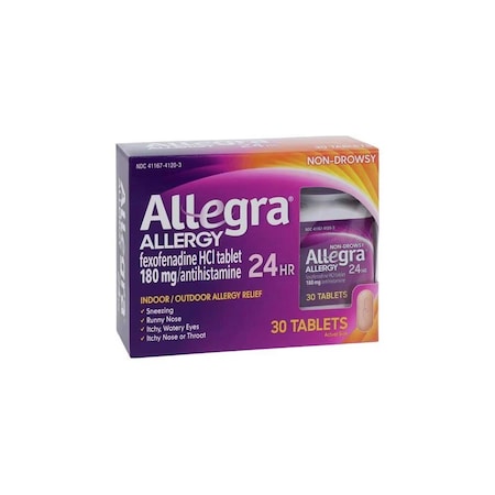 Allegra 24Hr Tablets, 180mg, 30PK 41167412003
