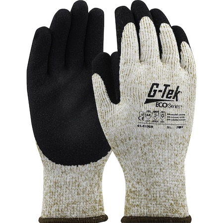 G-Tek Seamless Knit Recycled Yarn / Acrylic Blended Glove w/Latex MicroSurface Grip on Palm&Fingers, 12PK 24991