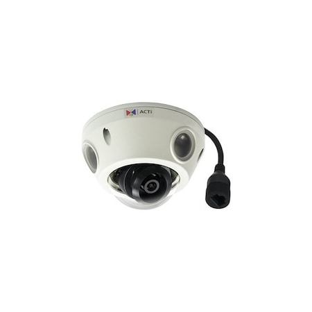 Acti 2MP Video Analytics Outdoor Mini Dome with D/N, Adaptive IR, Extreme WDR, Fixed Lens E933