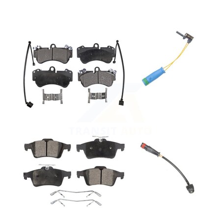 Tec Front Rear Ceramic Disc Brake Pad & Extra Wear Sensor Kit For 2017 Mercedes-Benz G550 4x4 KTW-100369