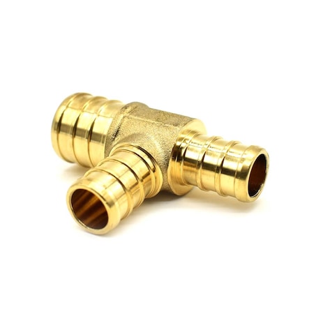 Thrifco Plumbing 3/4" x 1/2" x 1/2" Brass Reducing Tee Lead Free F1807 - (PEX B) 7910233