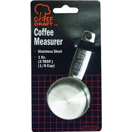 Chef Craft Coffee Measure, 1 oz, Metric Graduation, Stainless Steel, Silver 21043