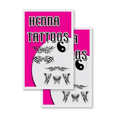 Signmission Henna Tattoos, Vinyl Decals Only 24 Inch x 36 Inch, Vinyl Decal, 2PK DSB-2436-2PACK-Henna Tattoos
