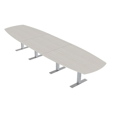 Skutchi Designs Arc Boat Conference Table With Power, 48 in W, 192 in L HAR-ABOT-48X192-T-K458-NA