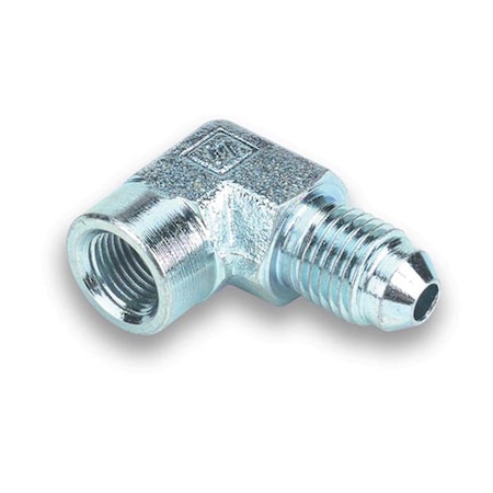 Earls 968604ERL Fuel Pressure 90 deg Gauge Head Adapter Fitting, -04 AN to 0.13 in. NPT EAR968604ERL