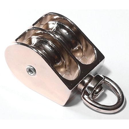 Baron Rope Pulley, 1/4 in Rope, 1 in Sheave, Zinc 0178ZD-1