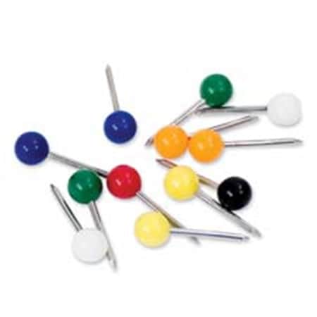 Tosafos Gem Office Products- LLC.  Round Map Tacks- .19in. head- .38in. Long- Assorted TO875192