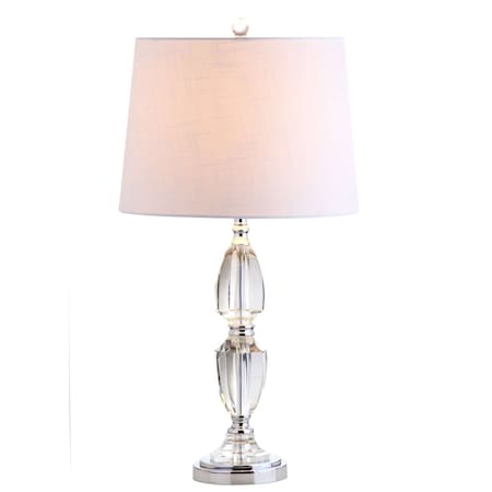 Jonathan Y Graham 27" Crystal LED Table Lamp, Clear/Chrome JYL2039A