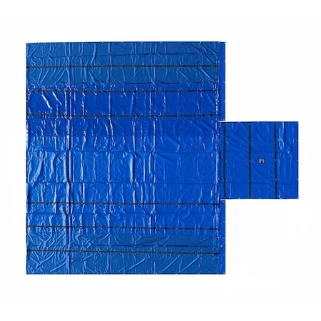 Mytee Products Blue Airbag/Parachute Heavy Duty 14oz Lumber Tarp 24x 20 - 8ft Drop, 8ft x 8ft Flap LT3PCE-AB-BLUE