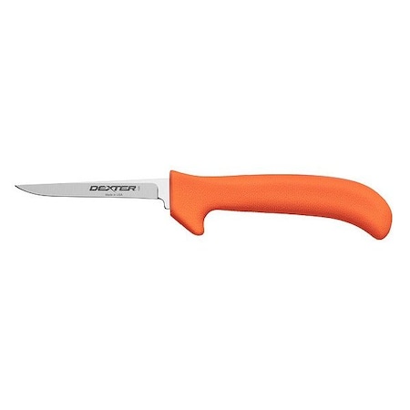 Dexter Russell Poultry Knife, Drop, 3 3/4In, Poly, Orange 11203