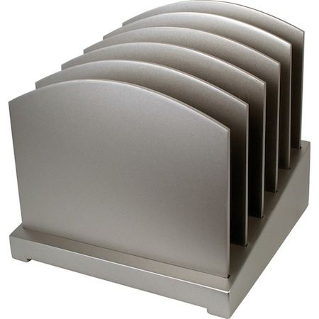 Victor Incline File, Silver, Silver, Rubber, Wood, 9.5 in W, 8.8 in H, 9.6 in D S8601