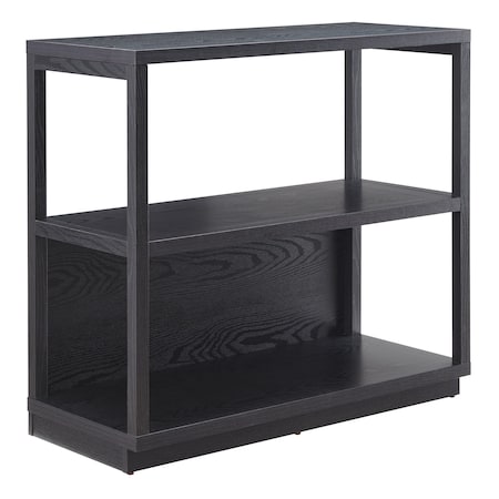 Homeroots 33" Black Wood Three Tier Bookcase 527573