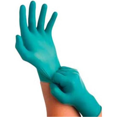 Ansell Protective Products TouchNTuff Industrial Grade Nitrile Disposable Glove, Powdered, Green - Size 9.5-10, 100PK B309391