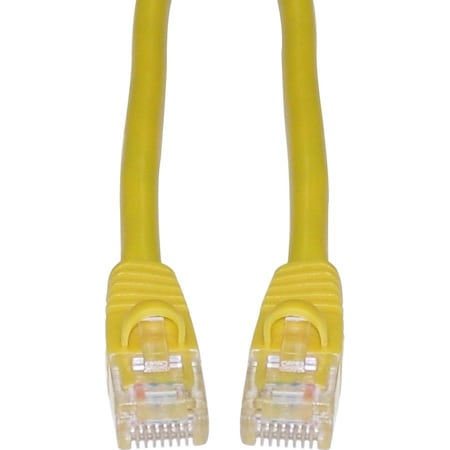 Cable Wholesale Cat6 Yellow Copper Ethernet Patch Cable, Snagless/Molded Boot, POE Compliant, 25 foot 10X8-08125