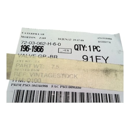 Caterpillar VALVE GP BR, CATERPILLAR OEM 1961966 1961966