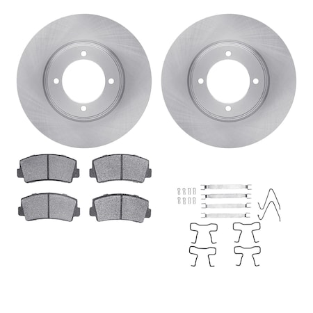 Dynamic Friction Co DFC Brake Rotor with 5000 Brake Pads and Hardware Kit 6512-80253