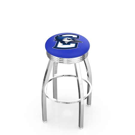Holland Bar Stool Co 30" Chrome Creighton Swivel Bar Stool, Accent Ring L8C3C30Crghtn