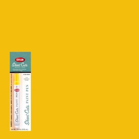 Krylon Short Cuts 1/3 Fl Oz Sun Yellow Gloss Paint Pen SCP-906