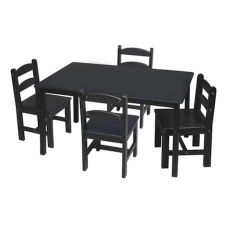 Giftmark Espresso Rectangle Square table with 4 Chairs 3009E