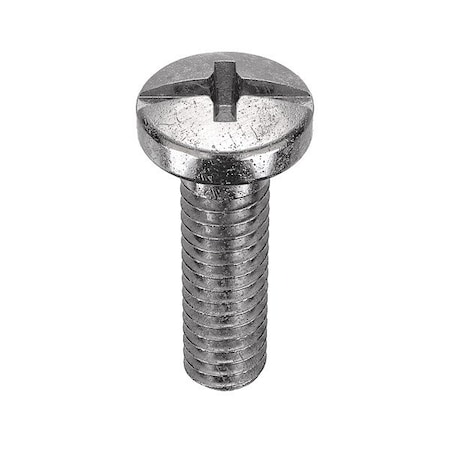 Zoro Select #6-32 x 3/4 in Combination Phillips/Slotted Pan Machine Screw, Passivated Stainless Steel, 100 PK 32-cpm-6c-75