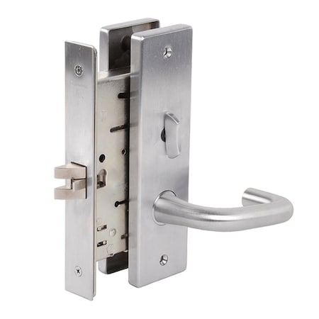 Falcon Grade 1 Privacy With No Entry Lockout Mortise Lock, Non-Keyed, Sutro Lever, Napa Escutcheon, Satin MA321 SN 626