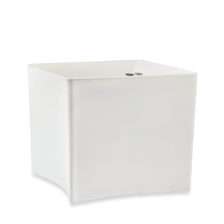 Crescent Garden TruDrop Pinch Self Watering Square Planter, Commercial Size Planter, 37" x 37" x 33"H, Cloud White A679400