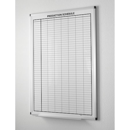 Creative Safety Supply Production Schedule Portrait Whiteboard, 36in x 24in WB10215-36