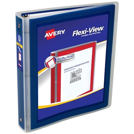 Avery Flexi-View 3 Ring Binder, 1.5 in Ring 17638