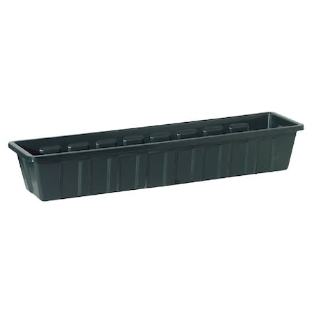 Novelty Poly-Pro 30'' Polypropylene Hunter Green Flower Box Planter 2301