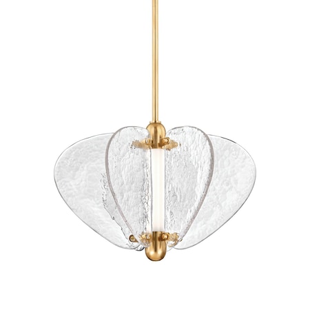 Corbett Lighting Freya 1 Light Pendant 20.25 In. Vintage Brass 380-20-VB