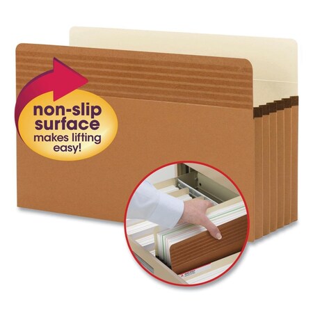 Made-To-Stick 5.25 in. Expanding Easy Grip Pocket, Red - Size Legal MA3742803