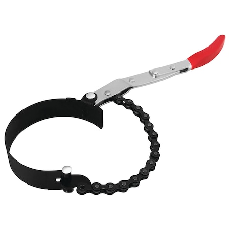 Perform Tool Oil Filter Wrench Fits Filters Up To 41/2 In; Chain Type; Steel Chain And Vinyl Grip Handle W54060