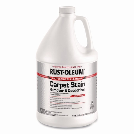 Rust-Oleum Professional Carpet Stain Remover Plus Deodorizer, Lemon Scent, 1 gal Jug, 4PK 352253