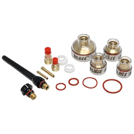 Tig Star BLAZE Champagne style cup, Quartz style cups, WP-17/18/26, WP-9/20, 28 PC KIT TSCSCQ-FULLKIT-28PC