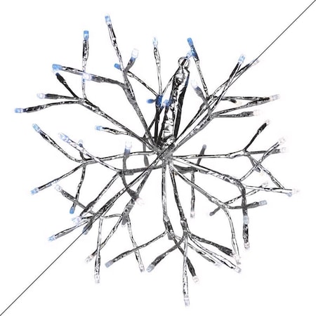 Celebrations LED Blue/Pure White Shimmering Sphere 20 in. Hanging Decor 23-10013A