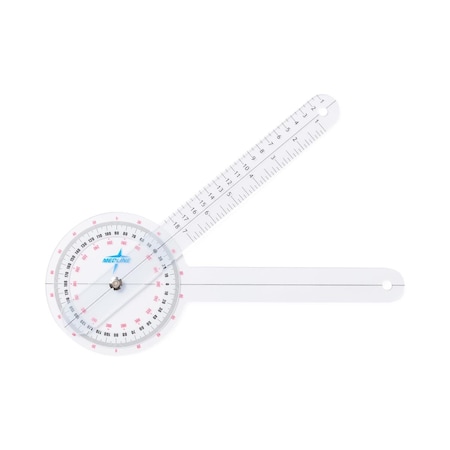 Medline Plastic Goniometer, 12in (30.5 cm), Round Head MDSR006567