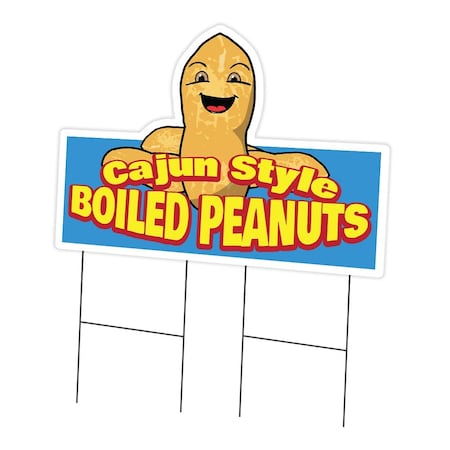 Signmission Cajun Style Boiled Peanuts Die Cut Yard & Stake plastic window, 2436 C-DC-2436-Cajun Style Boiled Peanuts19