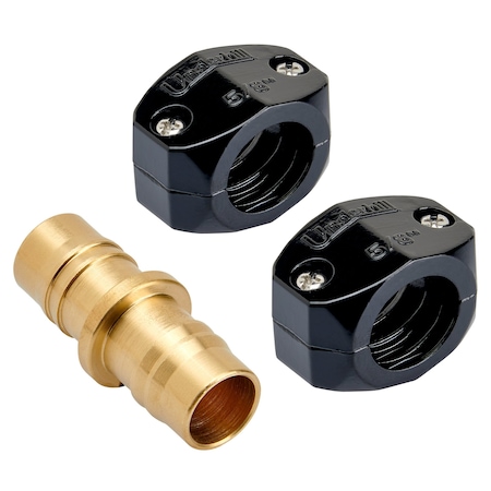 Underhill 5/8'' Hose Diameter Brass Coupling Mender w/ Clamp HR-58C