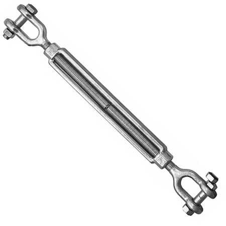 Hyw Products Drop Forged Hot Dipped Galvanized Steel Turnbuckle 3/8in x 6in Jaw/Jaw 2011386