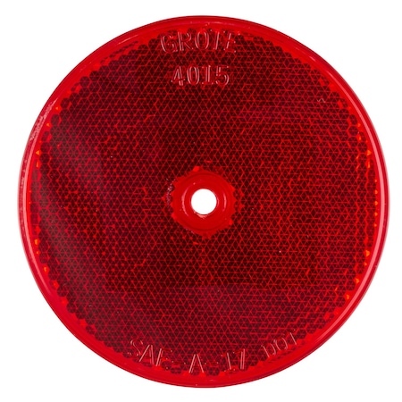 Grote REFLECTOR-3 1/4 RND- RED- SLD- CENTER-MN 40152
