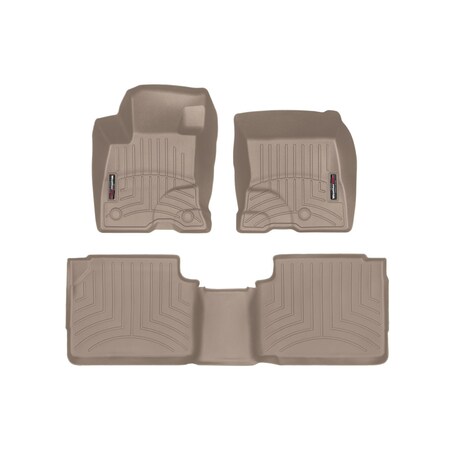 Weathertech Tan, Front and Rear Floorliners 451607-1-2