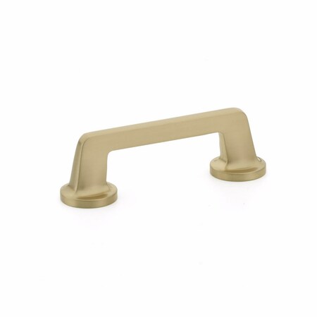 Schaub 3-1/2in Center to Center Northport Flat Cabinet Pull Signature Satin Brass Finish 200-SSB