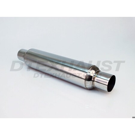 Different Trends 3.50IN X 19.00IN RESONATOR HI-POLISHED SS MUFFLER 2.25IN ID / 2.25IN O RSN-243519
