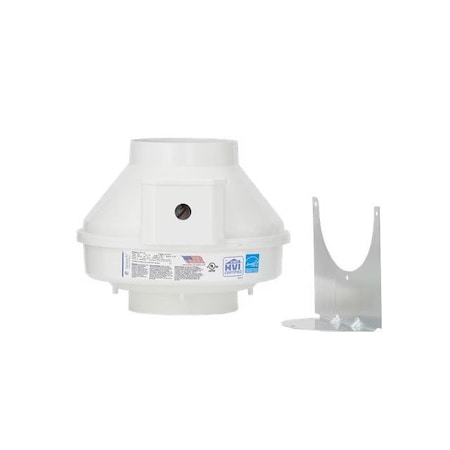 Fantech Plastic 12"D, 9"H, 11.5"W Inline Duct Fan 56203