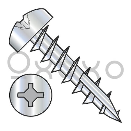Oxoxo 8-11X3/4 Square Phil Drive Pan Deep Thread Wood Screw Full Thread Type 17 Zinc Bake, 5000PK 578056