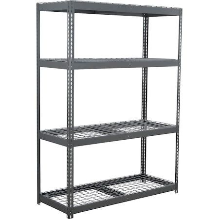 Global Industrial 4 Shelf, Heavy Duty Boltless Shelving Starter, 60"W x 36"D x 60"H, Wire Deck B3164712
