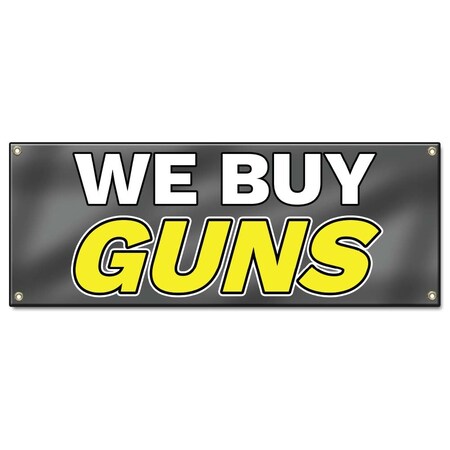 Signmission We Buy Guns, 18 Inch x 48 Inch, Banner B-30182