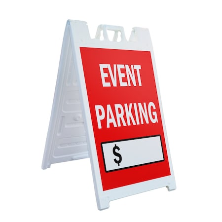 Signmission Event Parking With Price, A-Frame & 2 Sign Inserts, Heavy-Duty Plastic Frame SBHD-C-2436-Event Parking With Price