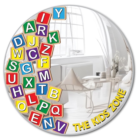 Se-Kure Luxe Frameless Kids Theme ABCs Convex Mirror 18in CBK02-18