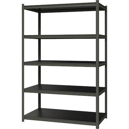 Iron Horse 3200 Riveted Steel Shelving 5-Shelf Unit, 24D x 48W x 72H, GunGray/Black 20998